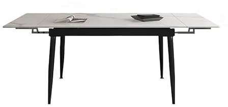 AERTSDFGT Küchentische Moderne Einfache Hause Versenkbare Rock Platte Esstisch Licht Luxus Rechteckigen Esszimmermöbel(80cm)