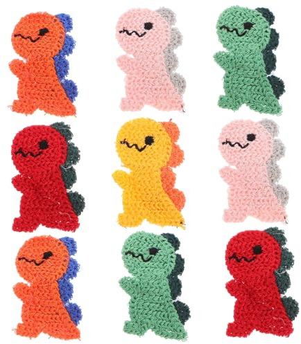 Holibanna 10stücke Teiliges Niedliche Dinosaurier Haarspangen für Mädchen Rutschfeste Snap Clips aus Robustem Metall und Gestricktem Material Sichere Haarklammern für Teens Vielseitig