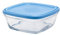 Duralex - Saladier Carre 17cm avec couvercle Bleu Lys