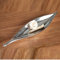 DESIGN DELIGHTS Deko Schale Short Leaf | 40 cm, Aluminium poliert, Silber | Obstschale, Servierschale, Servierplatte, Tischdeko, schmale Aufbewahrungs Schale, Dekoteller