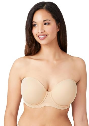Wacoal Women's Red Carpet Full Busted Strapless Convertible Bra Coverage, Opaque, Sand, 34H US