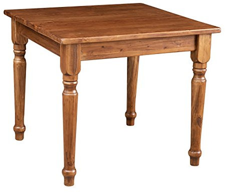 Biscottini Table Salle à Manger 90 x 78 x 90 cm | Table Cuisine Rustique | Table carrée Salle à Manger en Bois Massif | Finition Noyer