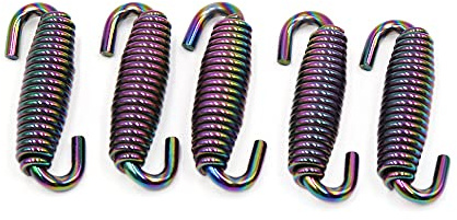 sourcing map 5pcs 40mm ressorts fixation échappement Moto Couleur Extension Tube