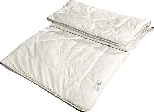 Garanta Bio Leichtsteppbett Naturhaar/Faser Hanf Baumwollmischung weiß Größe 200x200 cm