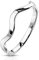 Bungsa Damenring in Wellenoptik aus 316L Edelstahl (Silber, 52 (16.6))