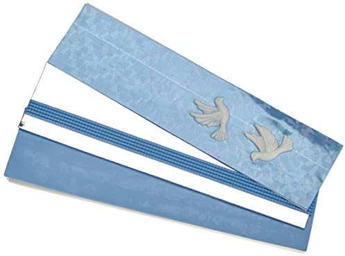 Pracht Creatives Hobby 7073-20445 Wachsplatten Mix hellblau / silber, 3 halbe Wachsstreifen mit einem Motiv, ca. 200 x 50 x 0,5 mm, zum Modellieren und Verzieren von Kerzen