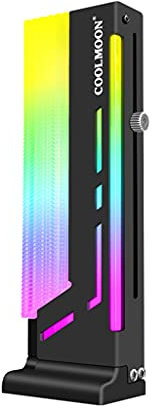 Ocobudbxw Carte Graphique Coolmoon CM-GH2 Support de Support GPU Vertical Support coloré 5V A-RGB Support de Carte vidéo pour Ordinateur Support GPU