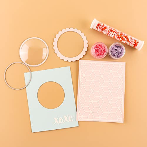 Briartw 10 Pcs 1-1/4 Diameter Round Domed Shaker Cover Set for Shaker Cards,Plastic Clear Puffy Shaker Covers for Scrapbooking & Crafting Dimensional Puffy Window Blister
