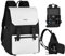 Cwatcun Kamerarucksack, Fotorucksack Wasserdicht Kamera Rucksack Professionelle Spiegellose DSLR SLR Fotorucksack Groß Kameratasche Kompatibel für Sony Canon Nikon und Objektiv Stativ Zubehör,Weiß