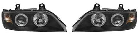 DM Autoteile 136989 H1/H1 Scheinwerfer schwarz kompatibel für BMW Z3 Roadster 96-02