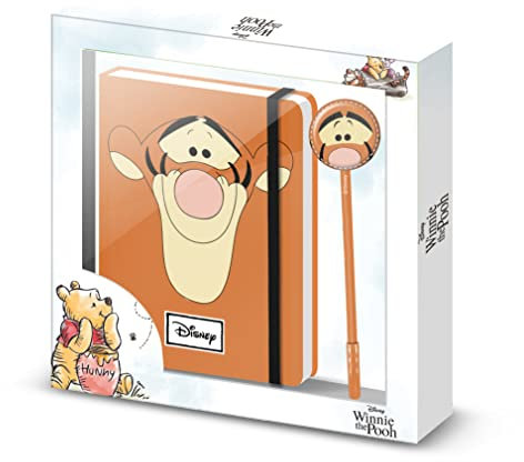 Winnie Puuh Tiger Face-Geschenkbox mit Tagebuch und Fashion Kugelschreiber, Orange