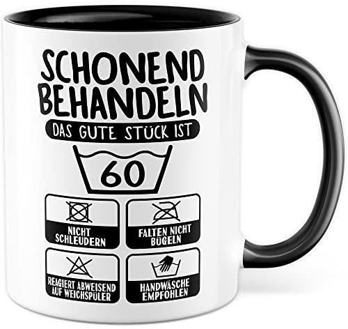 60 Jahre Tasse Geburtstag Geschenkidee Geburtstagsfeier Kaffeetasse Geschenk für Sechzigjährige Kaffeebecher Sechzig Becher