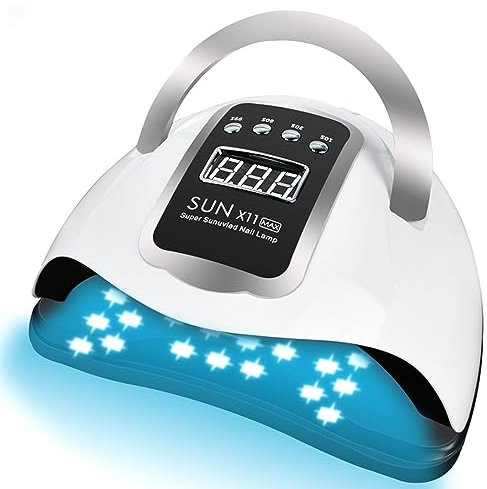 Sadodo LED UV Nail Lamp,for Gel Nails,280W Gel Nail Lamp with 66 LED Beads,4 Timer Setting/Auto Sensor,Professional Nail Art DIY Tools for Beginners Home Salon Use
