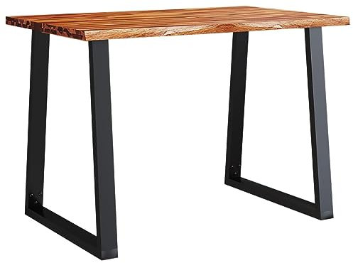 vidaXL Esstisch Baumkante 110x70x75 cm Massivholz Akazie