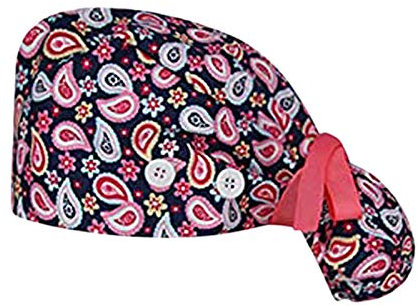 AIchenYW Scrub Hat mit Knöpfen mit Schweißband Herren Bouffant und für Damen Cap Baseball Caps Damen Mützen (xy2-Multicolor8, One Size)