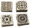 Abaodam 90 Stk Holzrahmen Bling Dekor Holzscheibe Rahmen Holzverzierung Holzhandwerk Holziges Dekor Kunst Holzspan Quadratischer Rahmen Errötendes Dekor Perlmutt Hölzern Sammelalbum