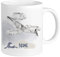 GRAZDesign Tasse Maritim mit Namen personalisiert, Kaffeebecher mit Wal und Wolken als Geschenk, Keramik 330ml