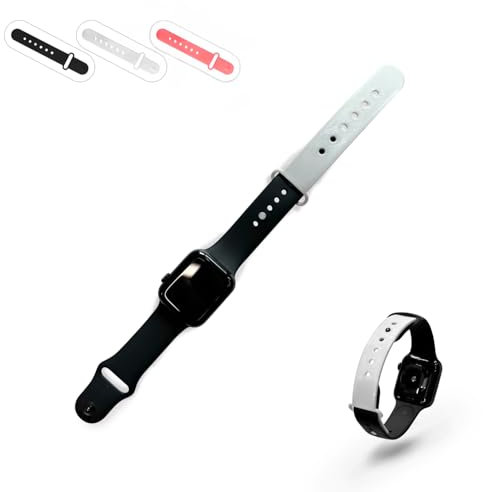 TuckSling Uhr-Knöchelverlängerung, verstellbares Knöchelband, kompatibel mit allen Apple Sportbändern, 3 Stück (schwarz), Weiß