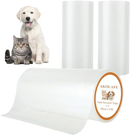 AKOLAFE 9M Cat Scratching Deterrent Tape 20cm Wide Anti Scratch Furniture Protector Clear Training Tape Stop Cats Scratching Furniture, Sofa, Door
