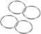 PATIKIL 1,2 Zoll nahtlose O-Ringe aus Metall, 4er-Pack O-Ringe aus Edelstahl 304, schwere, massive, runde Ringe für Makramee, Heimwerkerarbeiten, Gürtel, Hundeleine, 3 x 30 mm
