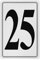M METERXITY Aluminum Number Sign 25, 11.8 Inch House Numbers and Metal Letters, Parking Spot Letter Signs, Metal Letter Wall Decor for Garden/Door/Mailbox [Black Text On White]
