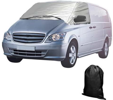 YWNYT Frontscheibenabdeckung für Mercedes Vito II W639 2003-2014, Auto-Windschutzscheibenabdeckung, Externe thermische Windschutzscheibenabdeckung