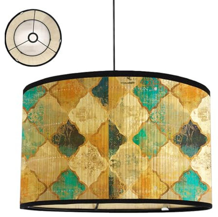 Pantalla de Lámpara,Pantalla Lampara Mesa,Tulipas para Lamparas,Pantalla Vintage,Cubierta de Lámpara de Tambor,para Lámpara de Techo,Lámpara de mesa,Lámpara de pie