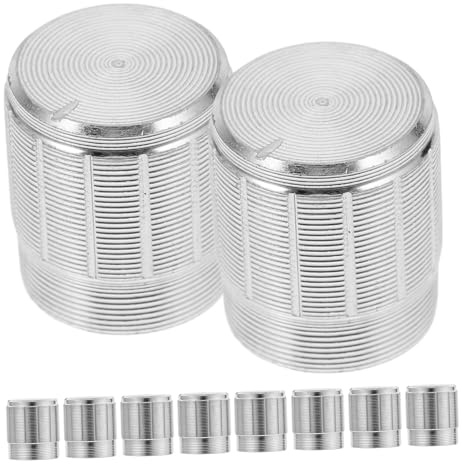 Holibanna Aluminium Potentiometer Knöpfe und Aluminiumlegierung 10 Stück Präzise Lautstärkeregler mit Benutzerfreundlichem Design für E-gitarren und Audio Geräte