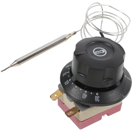ZUNOXAZ Termostato de Control de Temperatura para Freidora de Aire y Eléctrico Protección contra Sobrecalentamiento Incluye Tornillos para Uso Cocinas