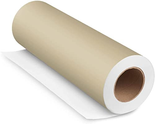 Möbelfolie selbstklebend - Klebefolie Auto außen glänzend - Plotterfolie Folie 5m Rolle matt, 100 cm Höhe für Wandtattoos beige - Markierungen, Beschriftungen und Dekorationen - Klebefolie Auto außen