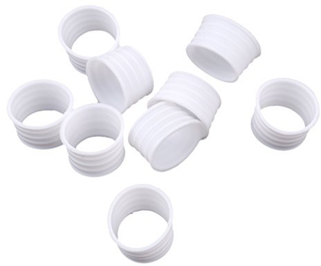 10er Set Griffband Abschlussgummi für Badminton Tennis, Weiß