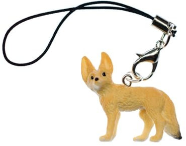 Miniblings Wüstenfuchs Fuchs Handyanhänger Wüste Tier Füchse Fennek Gummi- Handmade Modeschmuck I Anhänger Handyschmuck Schlüsselanhänger