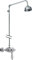 Nuie SBT53MV1 Bundle Traditional Bathroom Exposed Manual Shower Valve and Victorian Inspired Rigid Riser Kit, Chrome