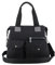EVEOUT Damen Handtasche Multi Tasche Große Umhängetasche Hobo Taschen für Reise Arbeit Schule Camping Versand(Stil 2 Schwarz)
