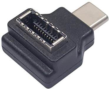 Duttek Adaptateur USB C vers Type E, Adaptateur de Panneau Avant USB, USB 3.1 Type C mâle vers Type E Femelle Haute Vitesse 10 Gbit/s pour Carte mère