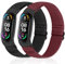 enkic Elastisch Armband Kompatibel mit Xiaomi Mi Band 7/Mi Band 6/Mi Band 5/Mi Band 4/Mi Band 3/Amazfit Band 5 Armband, Verstellbares Ersatzarmbänder Nylon Loop Sport Uhrenarmband für Damen Herren