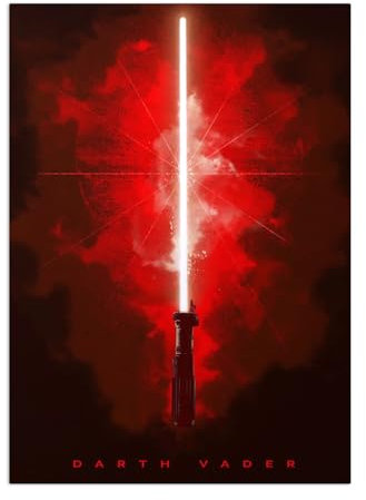 Displate Officiel Star Wars Poster Métallique Fixation Magnétique Licence Officielle Image Affiche de Haute Qualité Darth Vader 32x45cm