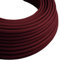 LEDSone Italian Burgundy Coloured 5 Meter Vintage 3 Core Round Electric Cable Fabric Covered Wire Italian Braided 0.75 mm Electrical Cable Flexible Wire for Lighting Other Appliances