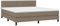 vidaXL Boxspringbett mit Matratze Doppelbett Polsterbett Hotelbett Bett Bettrahmen Bettgestell Lattenrost Schlafzimmerbett Taupe 160x200cm Stoff