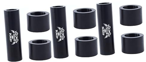 Mobestech 3st Heimtrainer Fahrrad 40mm Hülse Aluminiumhülse Metallhülle Für Fahrrad Ärmel Absorberhülse Stoßdämpfer