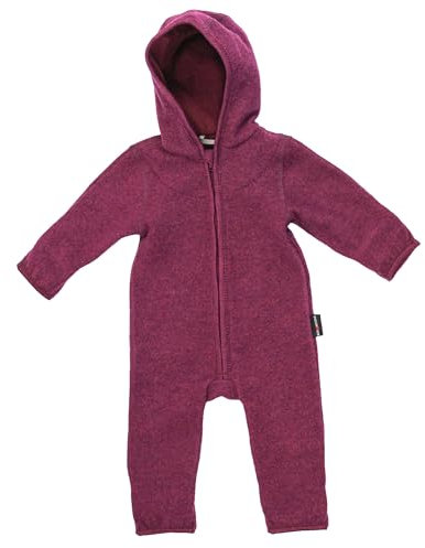 HAFLINGER Premium Baby Kinder Walkoverall aus Merinowolle Maulbeere (101) Gr. 98/104