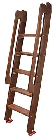 Etagenbettleiter, robuste Etagenbettleiter für Zuhause, Wohnmobil, Wohnmobil, 125 cm/150 cm hoch, Holz-Hochbettleiter mit Griff und rutschfesten Füßen, Tragkraft: 330 lbs (Größe: 5 Stufen, 1