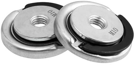 Bestgle 2pcs 45mm M10 Thread Quick Change Angle Grinder Locking Retaining Flange Nut for Angle Grinder Fitting Part