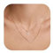 GEMAURA Layering Halskette Damen 14K Vergoldet Goldkette Hypoallergene Doppel Silberkette 925 mit Anhänger Schmuck für Frauen