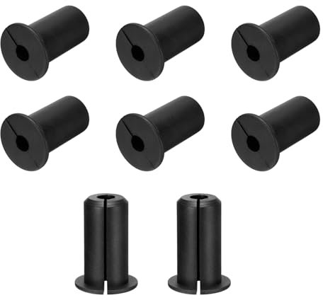 QUARKZMAN 8 Stück Wanddurchführung für Kabel 19mm Silikon Kabeldurchführung Wand Wanddurchführung für Starlink Mauerdurchführung Kabelführungsset für Ethernet mit 7mm Loch, Schwarz