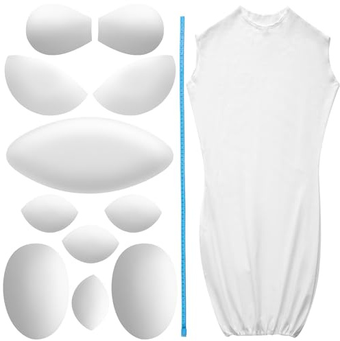 Jecery 13 Pcs Pro Modular Dress Form Padding Female Dress Form Body Padding System for Women Adjustable Body Set with Tape Measure for Sewing Making Tailoring