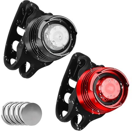 Bike Lights Front and Back, Bicycle Battery Headlight Taillight Lightweight LED Cycle Light Front and Rear Waterproof Mountain Bike Lights for Cycling Safety