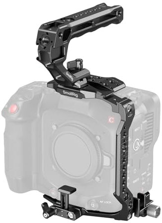 SMALLRIG Cage Kit per Canon C80, design modulare con piastra superiore, laterale e inferiore, guida Nato, supporto adattatore per obiettivo HDMI, gabbia video per fotocamera con accessori 5136