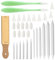 Papierwischer Set Zeichnen Zubehör mit 12 Papierwischer Bleistift, 2 Schwamm Radierstift, 20 Ersatz Schwammköpfen und 1 Bleistiftspitzer aus Sandpapier, Radiergummi Stift für Skizzieren, Malen, Kunst