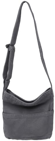 Boziee Canvas Umhängetasche Kleine Schultertasche für Damen und Herren, Freizeit Crossbody Tasche für Alltag und Reisen